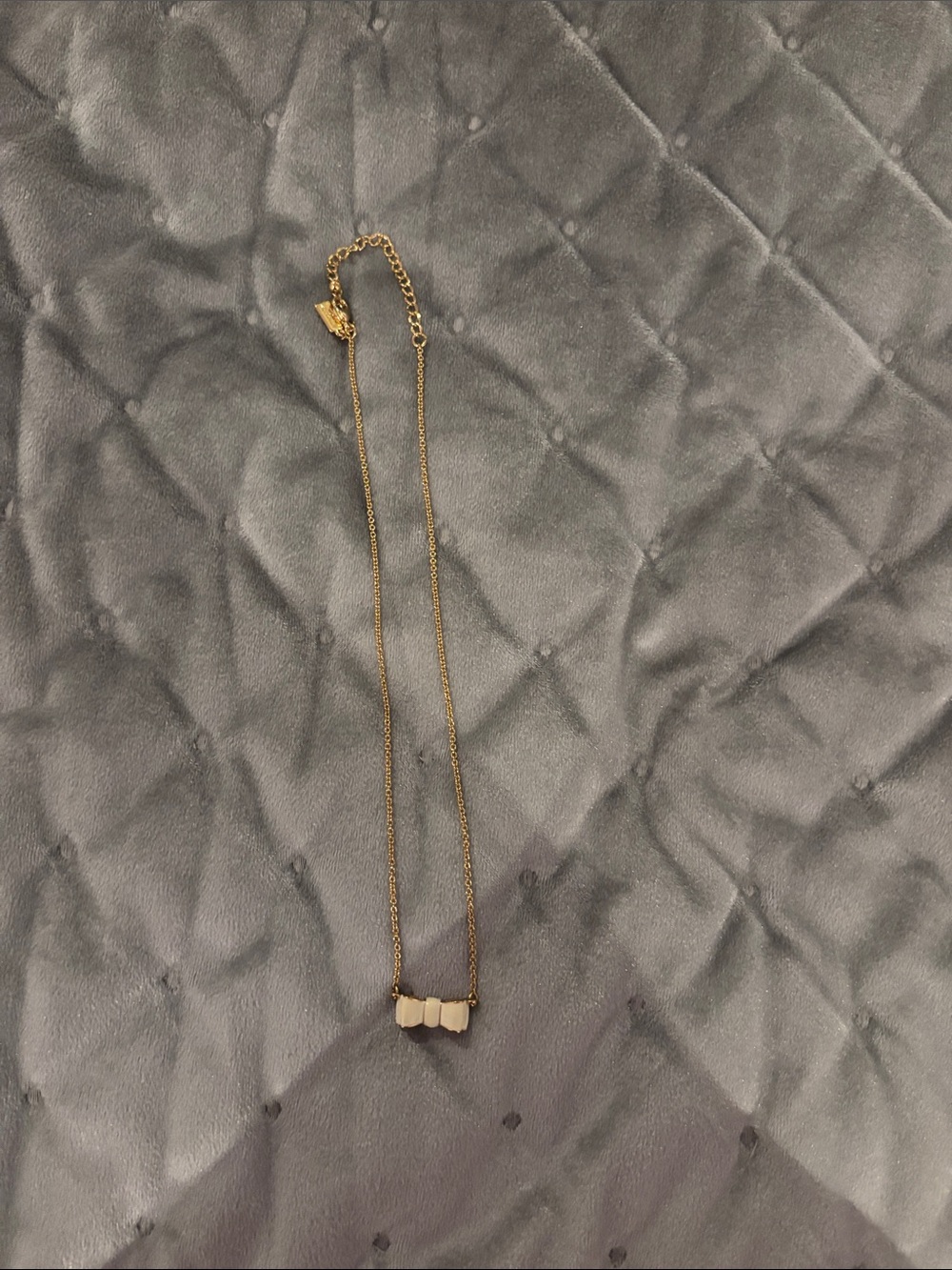 Kate Spade Gold Bow Pendant Necklace - Elegant Minimalist Jewelry